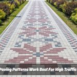 Textured brick sidewalk paving patterns in a variety of shapes and colors. These interlocking pavers create a durable and slip-resistant surface suitable for high traffic areas.
