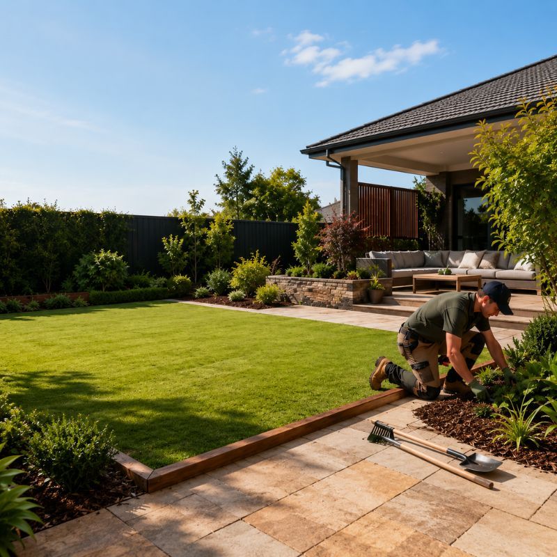 Professional landscaper in Beecroft designing a backyard transformation