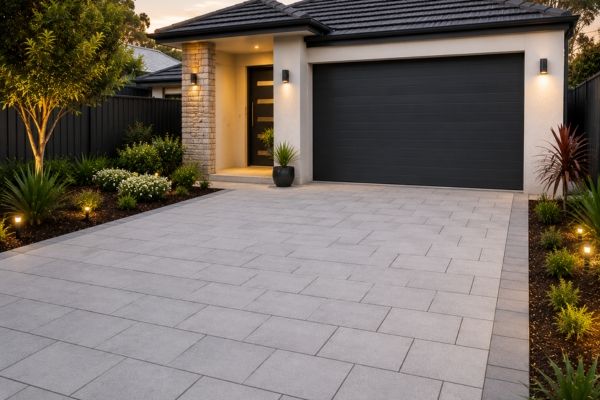 Concrete pavers laid on a Sydney driveway