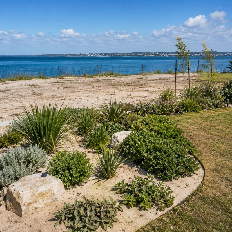 Sandy bayfront garden block with a high water table on Botany Bay