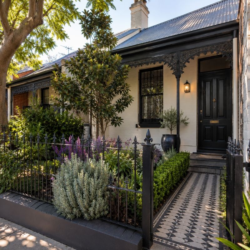 Character cottage front garden on an Inner West block