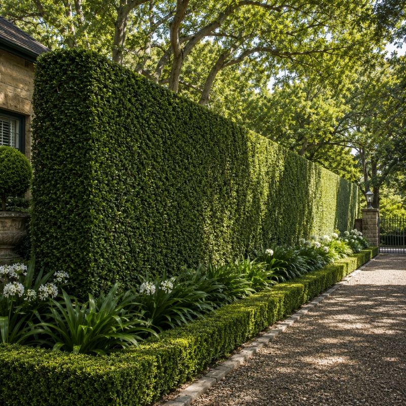 Grand formal hedge shaped on a Ku-ring-gai heritage block